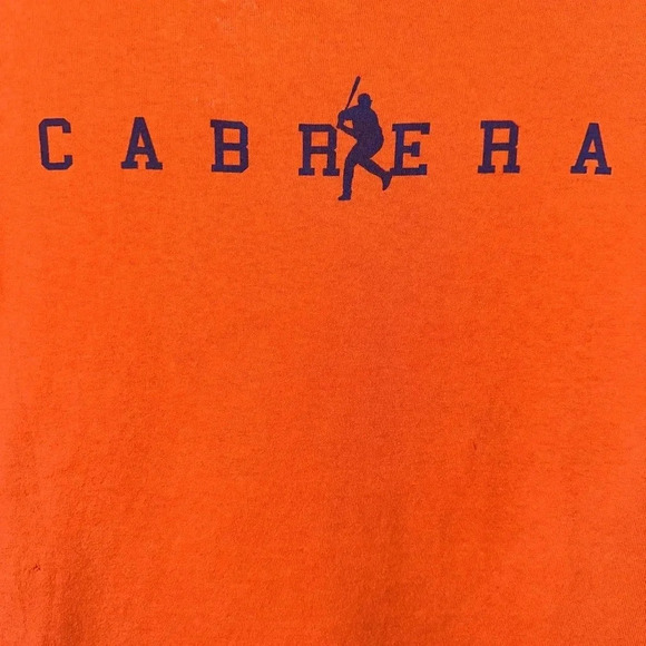 Miguel Cabrera 24 Graphic T-Shirt Orange Delta Size M MLB Baseball Tee - Picture 3 of 10